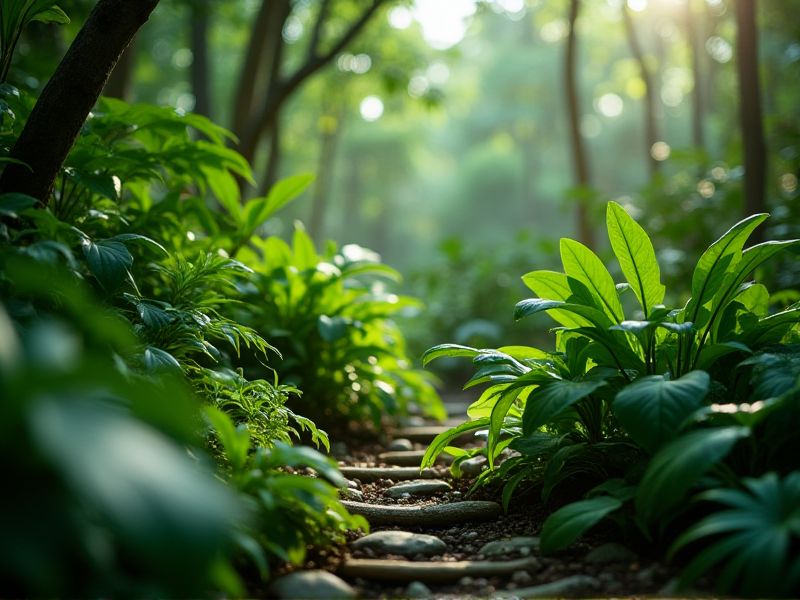 Adaptable Rainforest Plants Thriving in Low Light Conditions